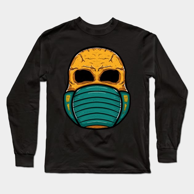 Skull with mask Long Sleeve T-Shirt by happymonday